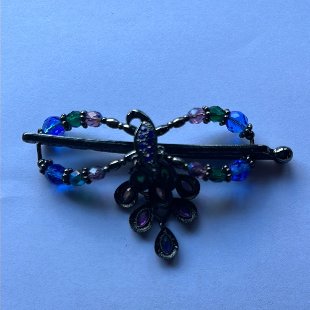 Elegant Blue and Green Hair Clip
